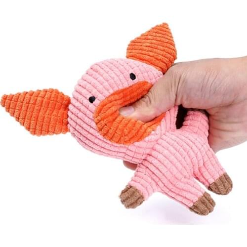 Corduroy Dog Toys for Small Large Dogs Animal Shape Plush Pet Puppy Squeaky Chew Bite Resistant Toy Pets Accessories Supplies