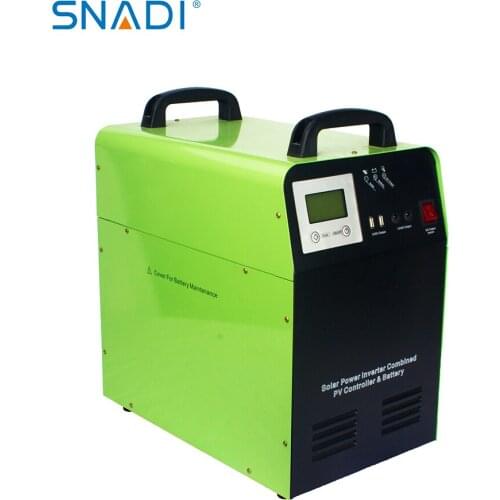 SNADI high quality 500W 12V 220VAC solar energy system with 12VDC LED light connector and USB