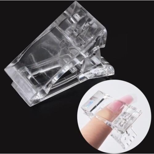 5Pcs Gel Nail Clips Quick Making Gel Quick Nail Forms Nail Tips Clamps For Building Finger Nail Extension Gel Assistant Tool