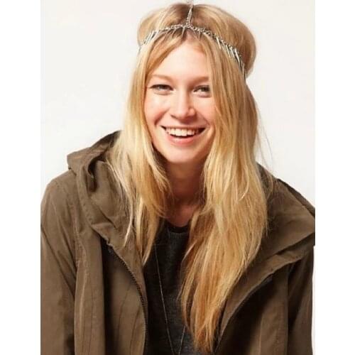 Punk Vintage Rock color Rivet Tassels Headband For Women Turkish Ethnic Beach Link Chain Head Forehead Hair Accessories Jewelry