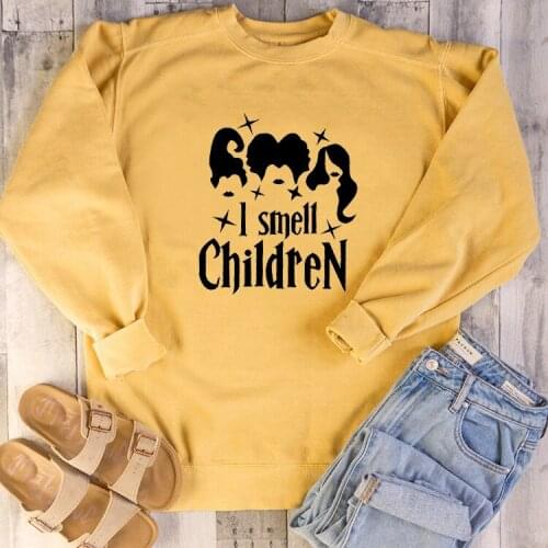 Woman I Smell Children Letter Printed Sweatshirt Long Sleeve Harajuku Hoodies Women Pink Clothes European Style Hoodies
