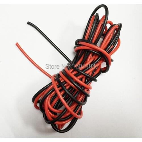 12 AWG Gauge Silicone Wire 1M black & red Flexible Stranded Copper Cables for RC NEW