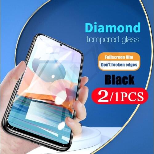 2/1Pcs full cover Phone Screen Protector for Redmi Note 9S 9T 10 10S 10X 5G 7 7S 8 8T 9 Pro Max Tempered Glass Protective Film