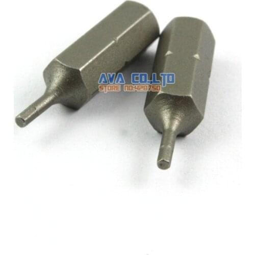 20 Pieces Magnetic Hexagon Screwdriver Bit S2 Steel 1/4" Hex Shank 25mm Long H1.5 Tip (25mm x H1.5)