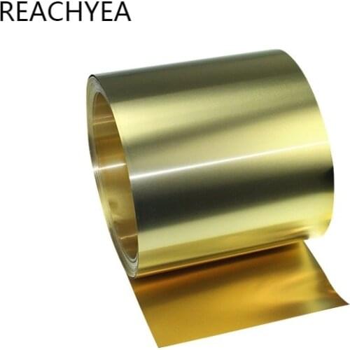 5Meters/ROLL Thin Brass Strip Thickness 0.05MM*W100MM Brass Sheet Gold Film Brass Foil Brass Plate H62