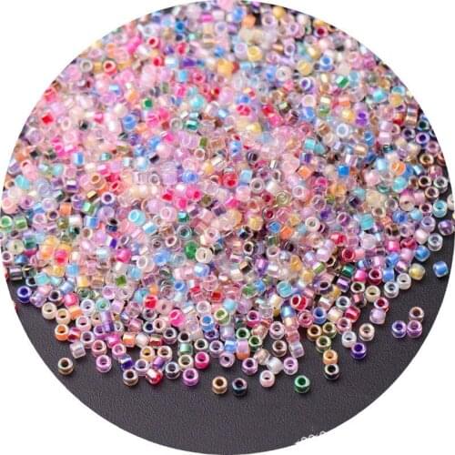 720pcs Super 2mm Symphony Dyed Heart Imitation DB Antique Beads DIY Uniform Rice Beads Tassel Hairpin Beads Loose Beads