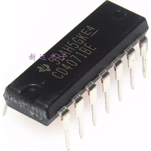 Brand new original, CD4071 CD4071BE DIP14 logic chip 4 2 input or gate