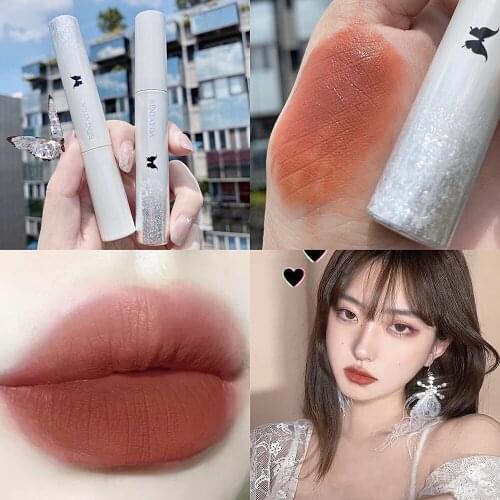 1 Pcs Velvety Matte Lipstick Long Lasting Nonstick Cup Not Fade Makeup Cosmetics For Girl Women Sexy Matte Lipstick For Lips