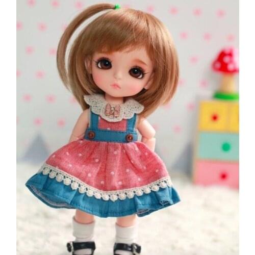 Free shipping . 1/8 bjd doll Haru yelloww ver.Squirrel with free eyes