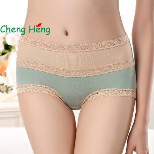 CHENG HENG High-Waist Sexy Lace Panties Womens High-Waist Underwear Explosion Models New Breathable Hollow Briefs