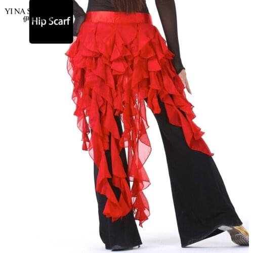 Cheap Dancewear Belly Dancing Clothes Chiffon Skirt for Practice Adjustable Fit Wrapped Belt Women Belly Dance Hip Scarf New
