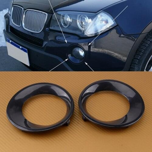 For BMW X3 E83 LCI 2007-2010 Pair Front Fog Light Lamp Bezels Cover Trim Grill 51113423790 51113423789