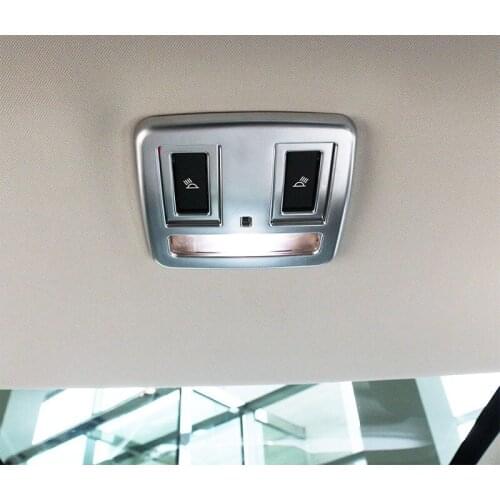 For Jaguar XE X760 XF X260 2016 Car-styling Auto Interior Accessories ABS Chrome Car Rear Roof Reading Light Frame Cover Trim