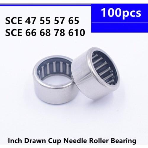 100pcs Drawn Cup Needle Roller Bearing SCE47 BA47 SCE65 BA65 SCE66 BA66 SCE55 BA55 SCE57 BA57 SCE68 BA68 SCE78 BA78 SCE610 BA610
