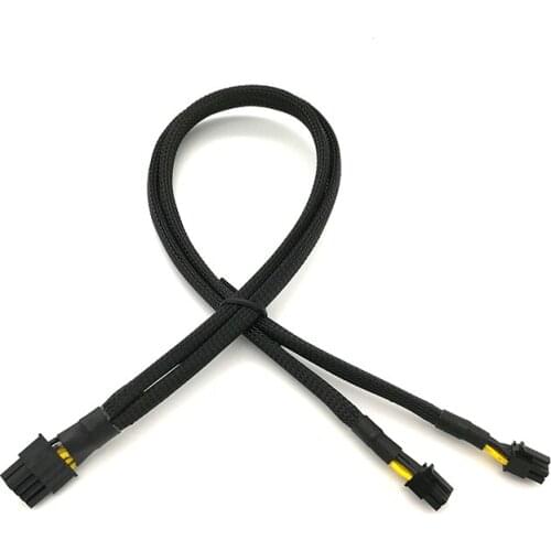 Angitu 8pin PCI-E to Dual mini 6pin PCI-E Video Card Power Cable