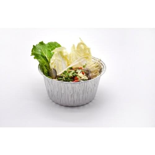 1300ML Aluminum Foil Snack Box Disposable Takeaway Package Tin Foil Lunch Box Round Rice Noodles Noodle Soup Bowl Flower Armor