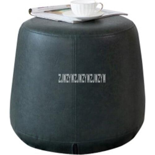 Leather Sofa Stool Fashion Creative Round Shoes Changing Stool Household Living Room Personality Furniture Small Sofa Beach