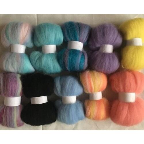 Lana merino wool fibre roving for needle feling set doll NAALDVILTEN wool crafa 50g wool