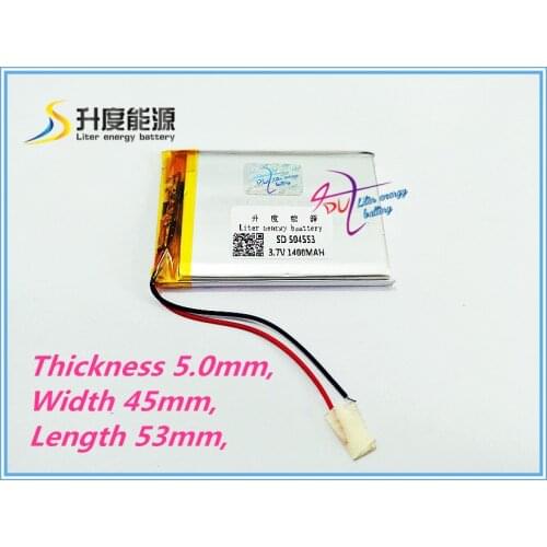Best battery brand 504553 3.7V 1400mAh lithium polymer battery MP3 4 5 navigation instruments and other common GPS battery
