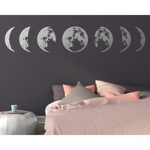 Lunar Eclipse Moon Vinyl Wall Stickers Wallpaper Wall Decor For Living Room Bedroom Decorative Wall Decals Stickers Mural