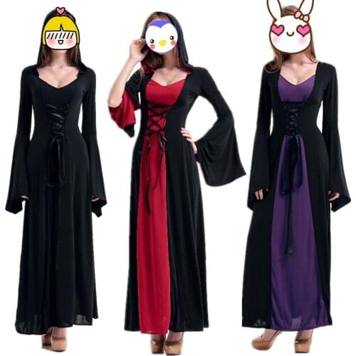 Medieval Queen Costumes Gown Cosplay Medieval Princess Costumes Adult Renaissance Medieval Dress Halloween Costumes With Hat
