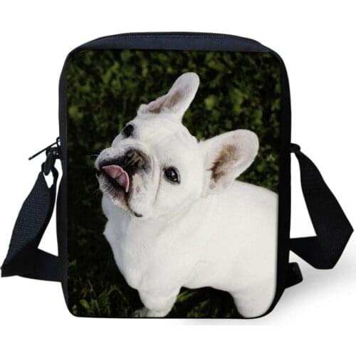Women Mini Cross-body Bags for Girls Boys Cute 3D French Bulldog Print Ladies Messenger Bags Travel Shoulder Handbag