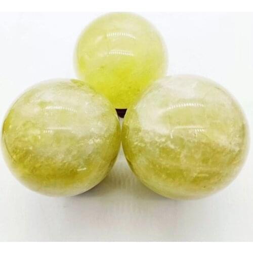 MOKAGY 50mm-60mm Natural Citrine Quartz Sphere Healing Crystal Ball Globe for Feng Shui Decoration 1pc