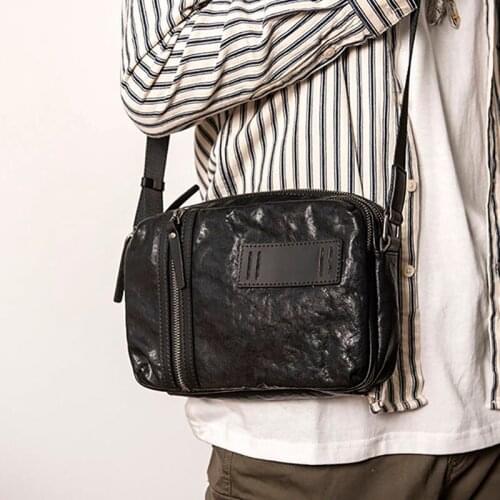 AETOO First layer cowhide mens shoulder bag, mens leather casual messenger bag, youth mens bag