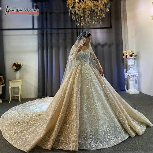 New model special lace wedding dress royal bridal dress