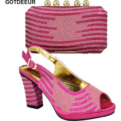 Latest Design African Matching Shoes and Bags Italian In Women Italian Shoes with Matching Bags Woman Shoes 2019 Spring Rubber