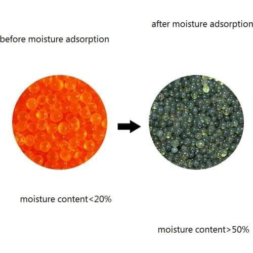 Orange spherical Bulk Silica Gel for Desiccant Packets Cat Litter Crystal