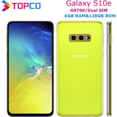 Samsung Galaxy S10e G9700 Original Unlocked LTE Android Mobile Phone Dual Sim Qualcomm Octa Core 5.8" 16MP&12MP 6GB RAM NFC