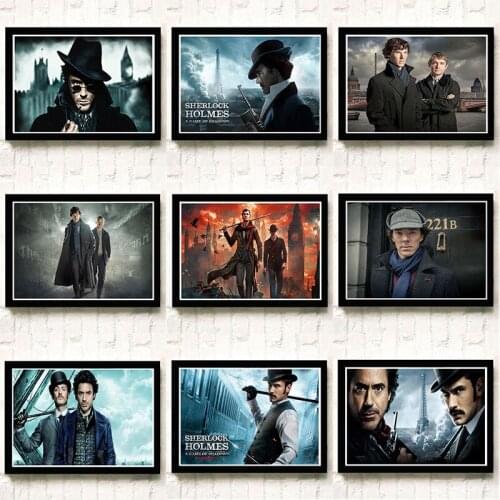 Sherlock Posters Movie White Coated Paper Prints High Definition Clear Image Home Decoration Livingroom Bedroom Bar