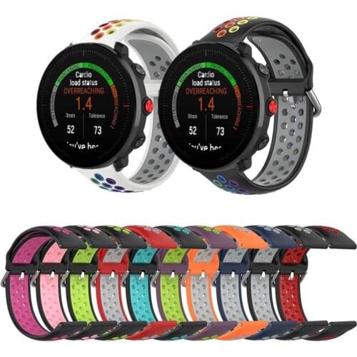 Rainbow Silicone Strap For Polar Ignite Grit X Breathable Sport Bracelet For Polar Vantage M Adjustable Soft Smart Watchband