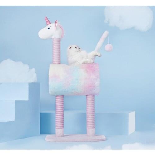 Unicorn cat climbing frame cat litter cat tree one Tongtian pillar cat climbing frame small cat shelf cat toy