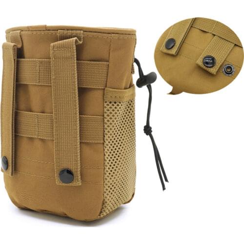 Outdoor Tactic Military Storage Pack Drawstring Bag Waterproof Nylon Hunting Hiking Camping Attached to Molle Vest Backpack Belt