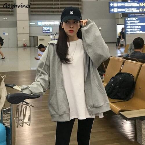 Hoodies Sweatshirts Women Hooded Spring Solid Korean Style Lace-up Pockets Womens Leisure Loose Trendy Students Chic Ulzzang New