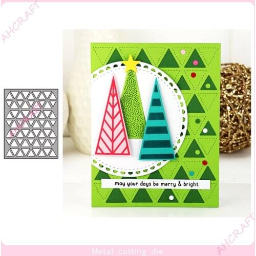 Triangular Background Frames Metal Cutting Dies for DIY Scrapbooking Photo Album Decorative Embossing PaperCard Crafts Die2021