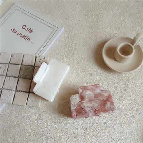 2021 Korean Square Geometric Hair Claw for Women Fashion Shark Clip Girl Vintage Headdress