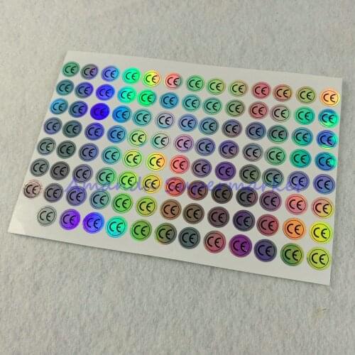 10000pcs Hologram Sticker CE Certificated Sticker Diameter 1cm 10*10mm Round Waterproof Laser For Electronic & Home Appliance