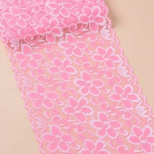 10Yds Lace Trim Elastic Crafts Sewing Ribbon White Black Stretch Laces Trimming Fabric Knitting Material DIY Garment Accessories