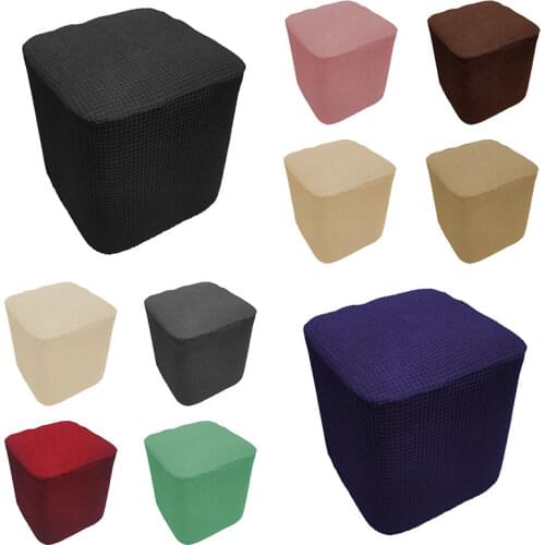2021 New Solid Stretch Waffle grid Slipcover Sofa Footstool Cover Storage Protector