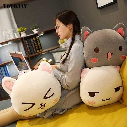 28-65 Kawaii Lying Cat Plush Toys Stuffed Cute Cat Doll Lovely Animal Pillow Soft Cartoon Toys for Children Girls Christmas Gift
