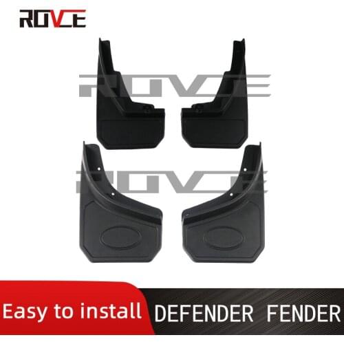 4 Pcs / Set Car Mudflaps Front Rear Mudguards Mud Flaps Guards for Land Rover Defender,Splash Guards