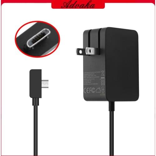 Advaka 5.2V 2.5A 13W Mirco AC Adapter Tablet Charger For Microsoft Surface 3 Model 1623 1624 1645 Power Supply Cargador