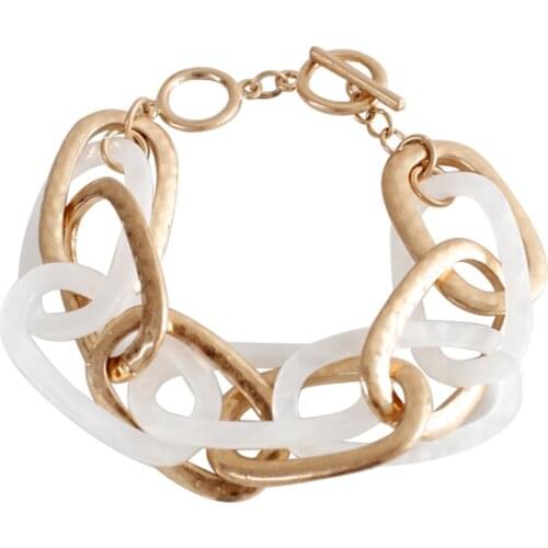 Acrylic band acetate plate decoration bohemian bracelet, leopard marble metal texture female bracelet, fashion jewelry