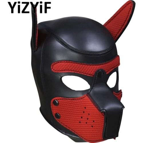 Men Women Sex Game Toys Props Accessories Novelty Dog Full Head with Ears Unisex Adult