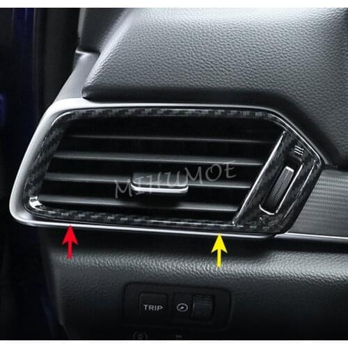 For Honda Accord 10th 2018 2019 Dashboard Side Air Vent Surround Carbon Fiber Interior Accessories