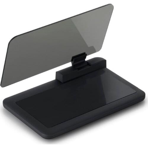 H6 Car GPS Navigator Smartphone HUD Head Up Display Holder with Transparent Reflection Film Black Non-slip Mat