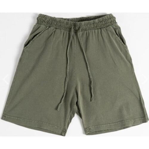 Yıkanmış kumaş pamuklu şort